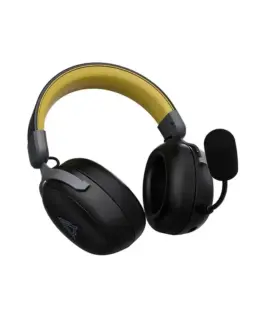 Ajazz безжични геймърски слушалки Wireless Gaming Headphones - AHM08 MAX Black Gray Yellow - Bluetooth