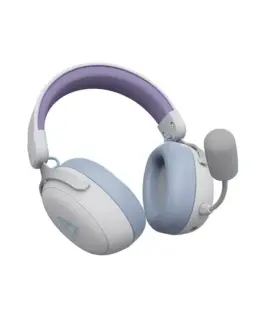 Ajazz безжични геймърски слушалки Wireless Gaming Headphones - AHM08 MAX Purple White Blue - Bluetooth