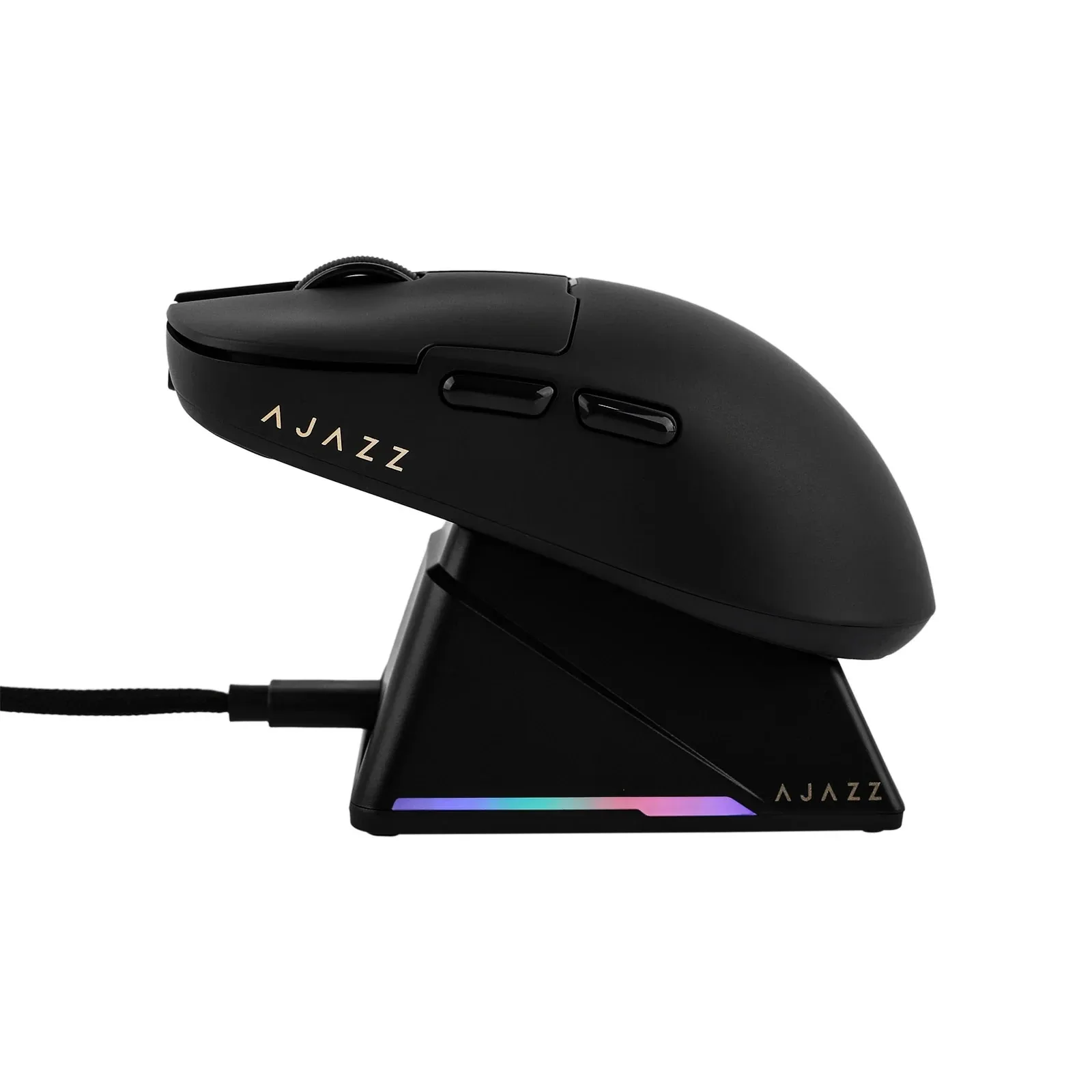 Ajazz професионална геймърска мишка AJ159 APEX - Wireless Gaming Mouse - 8K, Magnetic Charging Dock, Black - Image 3