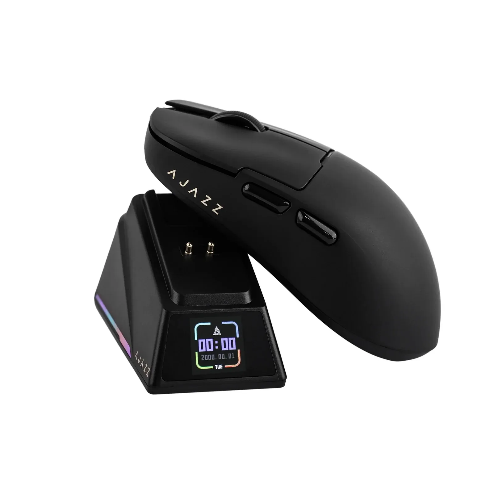 Ajazz професионална геймърска мишка AJ159 APEX - Wireless Gaming Mouse - 8K, Magnetic Charging Dock, Black - Image 10