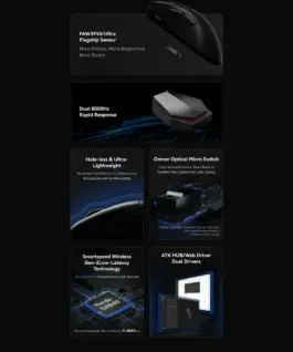 ATK професионална геймърска мишка Wireless Gaming Mouse Z1 ULTRA – 8K