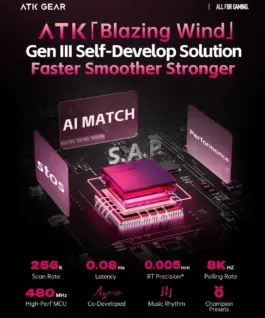 ATK професионална геймърска механична клавиатура Professional Gaming Mechanical Keyboard RS6 Ultra – 8K