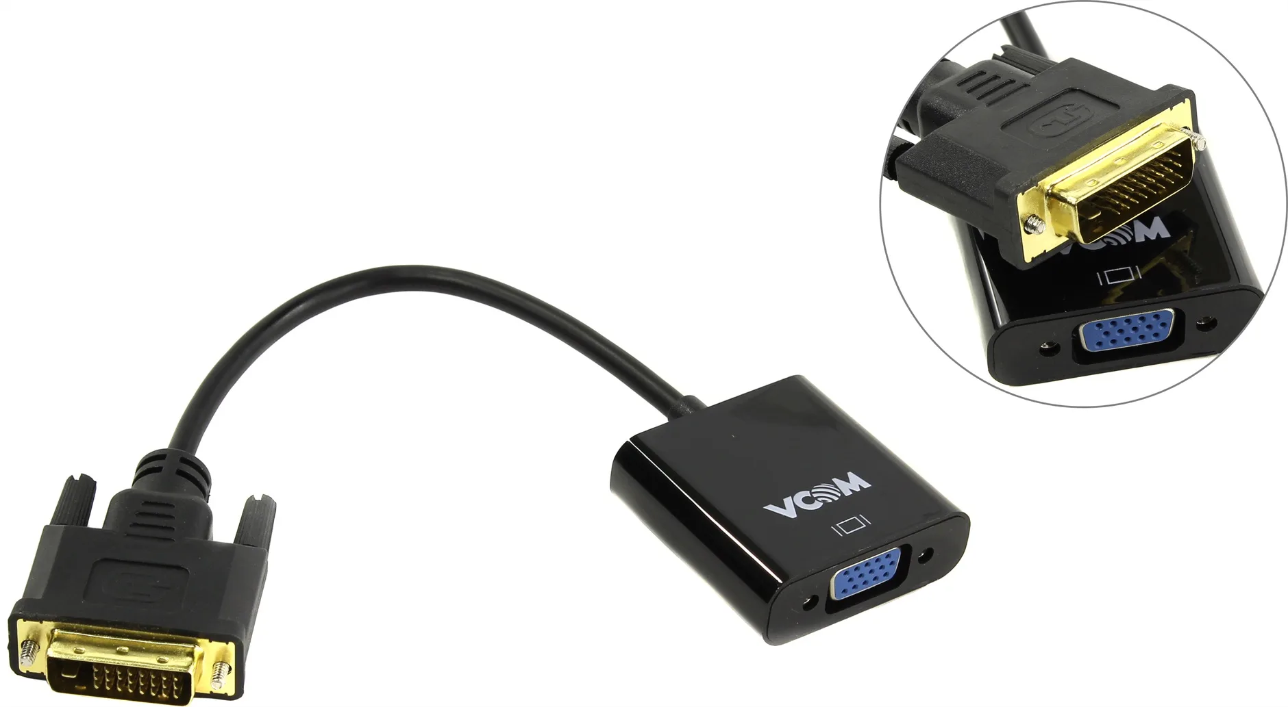 VCom активен преходник Adapter DVI-D 24+1 M -> VGA F Active - CG491-0.15m - Image 138