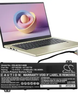 Батерия  за лаптоп ACER ASPIRE NITRO 5 AN517-51-57NL Nitro 7 AN715-51-58X1 Predator Helios 300 AP18E7M LiPo 154V  3700mA