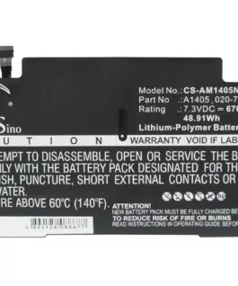 Батерия за лаптоп Apple MacBook Air 13" A1466 2012  LiPo 73V 6700mAh CAMERON SINO