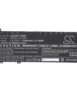Батерия за лаптоп DELL G3 15 G5 15 5587 INS 15PD-1863BL Latitude 15 3590 33YDH W7NKD LiIon 15.2V 3400mAh CAMERON