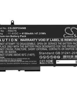 Alternative view of Батерия за лаптоп DELL Inspiron 7506, LATITUDE 5400, Precision M3540 49HG8 LiIon 11,4V 4100mAh CAMERON SINO