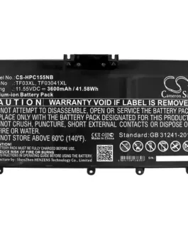 Батерия за лаптоп HP 14-bp002TU PAVILION 15-CC709TX Pavilion 15-CC007NT TF03XL TPN-Q188 LiiON 11.55V 3600 mAh CAMERON