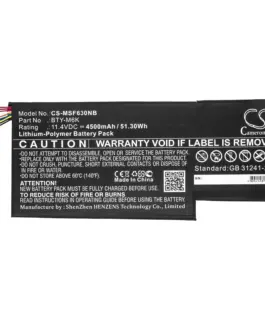 Батерия за лаптоп MSI GF63  GF75 GS63 GS73  BTY-M6K  LiPo 11.4V 4500 mAh CAMERON