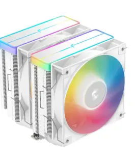 DeepCool охладител CPU Cooler AG620 WH - Addressable RGB V2 Dual-Tower - LGA1700/AM5