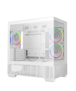 Alternative view of DeepCool кутия Case ATX - CG380 3F WH - 3 ARGB Fans, USB-C
