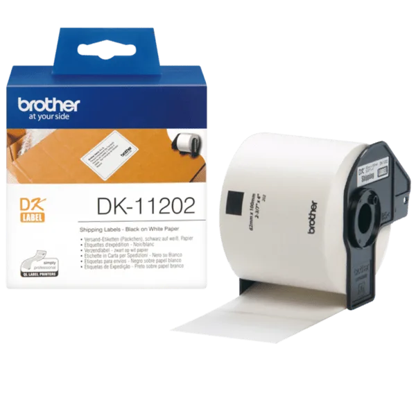 ЛЕНТА ЗА ЕТИКЕТНИ ПРИНТЕРИ BROTHER ТИП QL - SHIPPING LABEL - 62 mm x 100 mm x 300 - PN DK11202