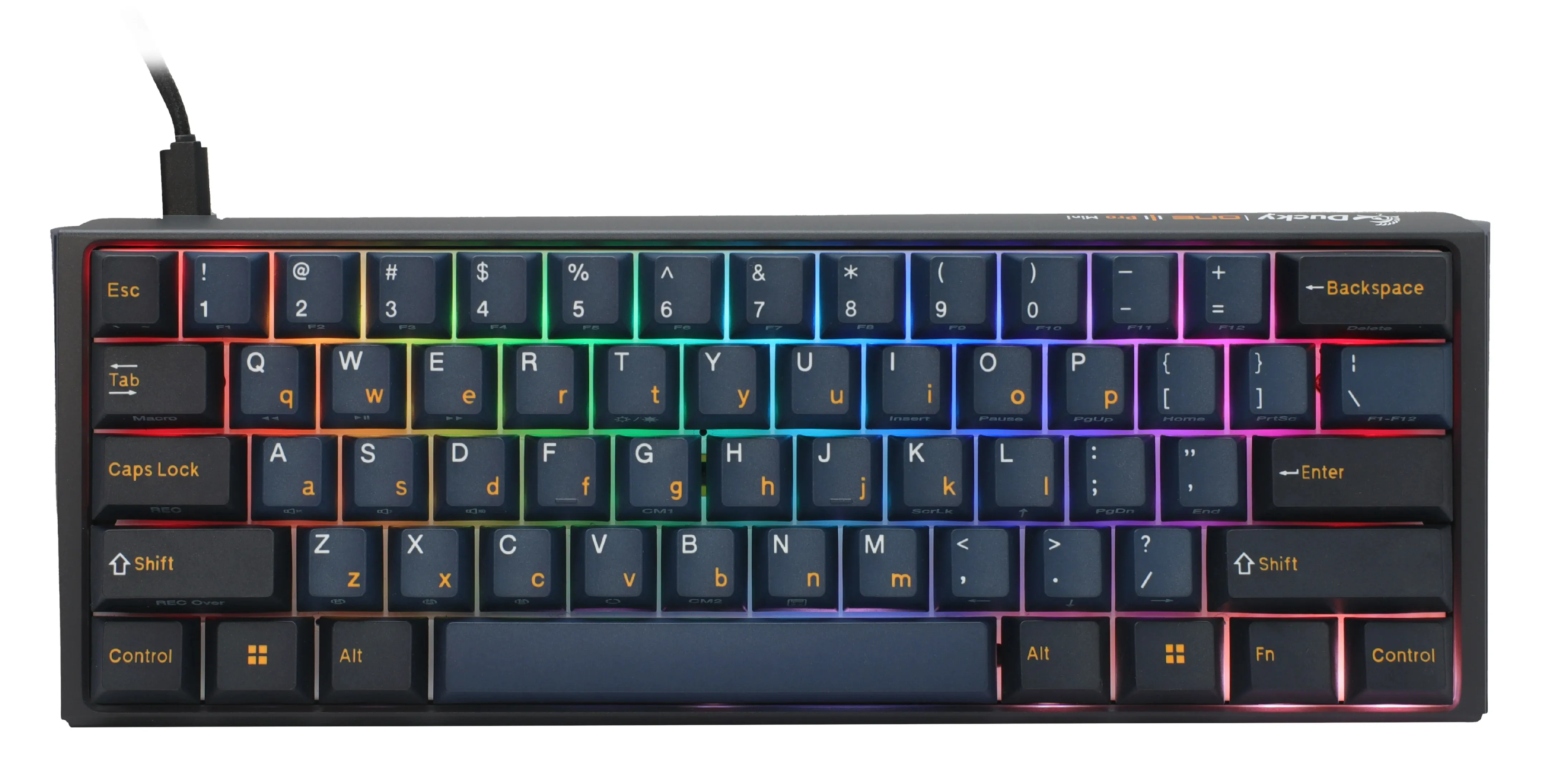 Ducky професионална геймърска механична клавиатура Professional Gaming Mechanical Keyboard One 3 Pro Mini Nazca Line - 8K Cherry MX2A RGB Speed