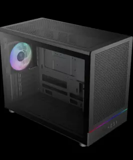 Alternative view of Gamdias кутия Case mATX - ATHENA M4M - A-RGB, USB-C