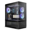 Gamdias кутия Case mATX - AURA GC12 ARGB BK - 6 x 120 mm A-RGB USB-C Tempered Glass