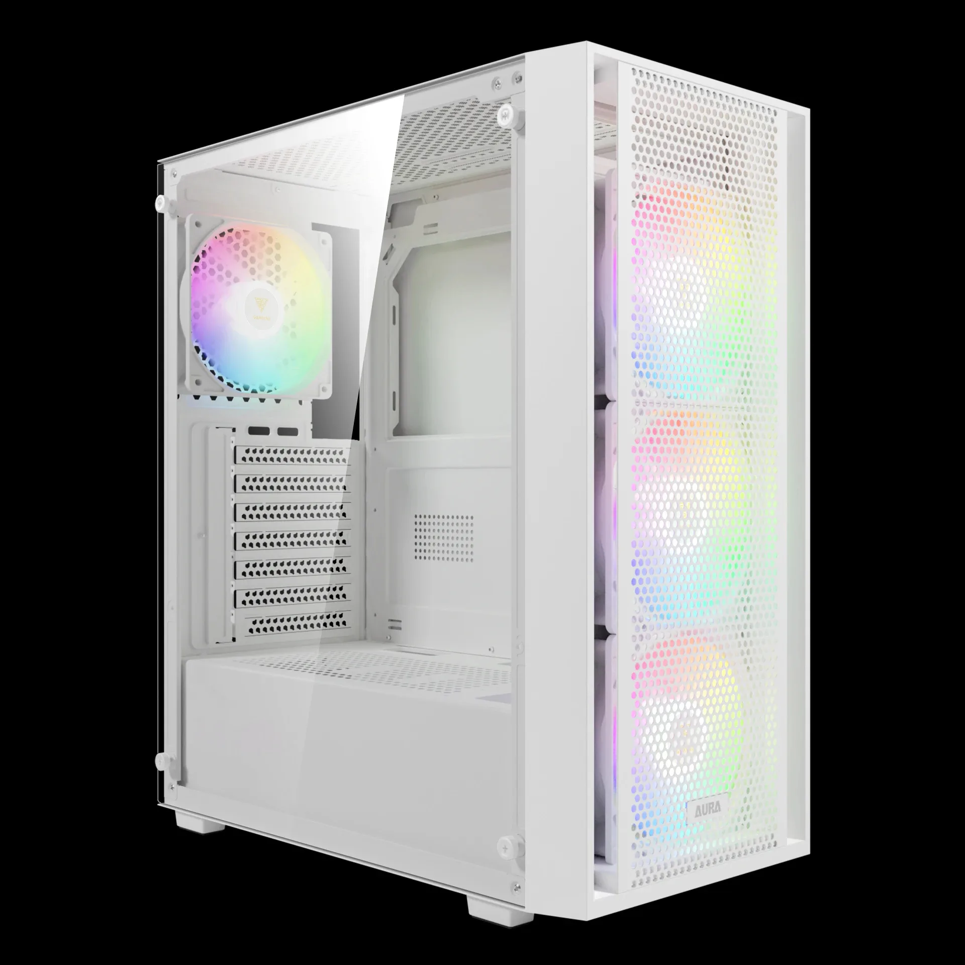 Gamdias кутия Case ATX - AURA GC2 Elite White - Mesh, RGB, Tempered Glass - Image 174