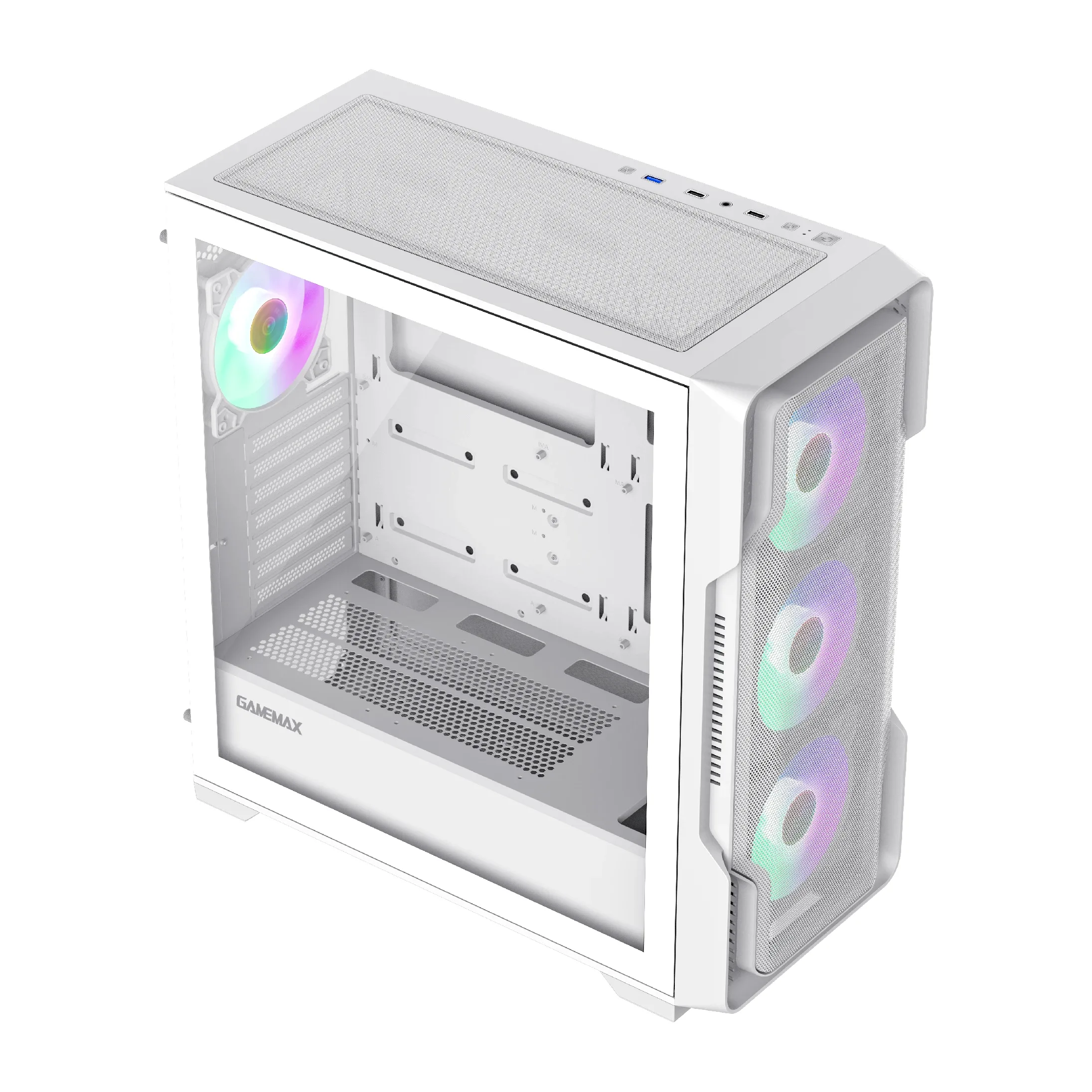 Gamemax кутия Case EATX - SIEGE White - Addressable RGB - Image 24