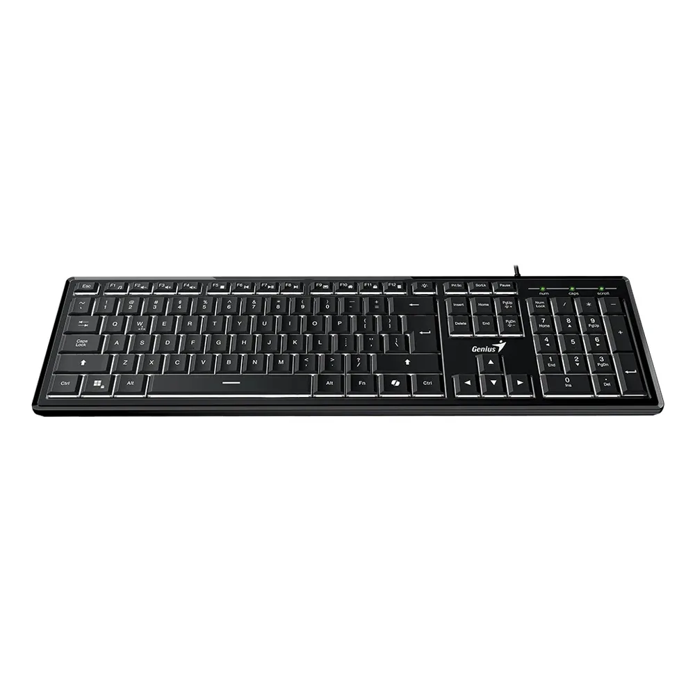 Genius клавиатура кирилизирана Keyboard SlimStar 820 Black - AI, Illuminated, Slim, BG, USB - Image 405
