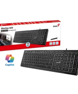 Genius клавиатура кирилизирана Keyboard SlimStar 820 Black – AI