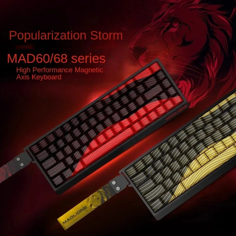 Madlions професионална геймърска механична клавиатура Professional Gaming Mechanical Keyboard MAD 68 HE Flagship V2 - 8K, Magnetic Amber Pro Switches - White - Image 129