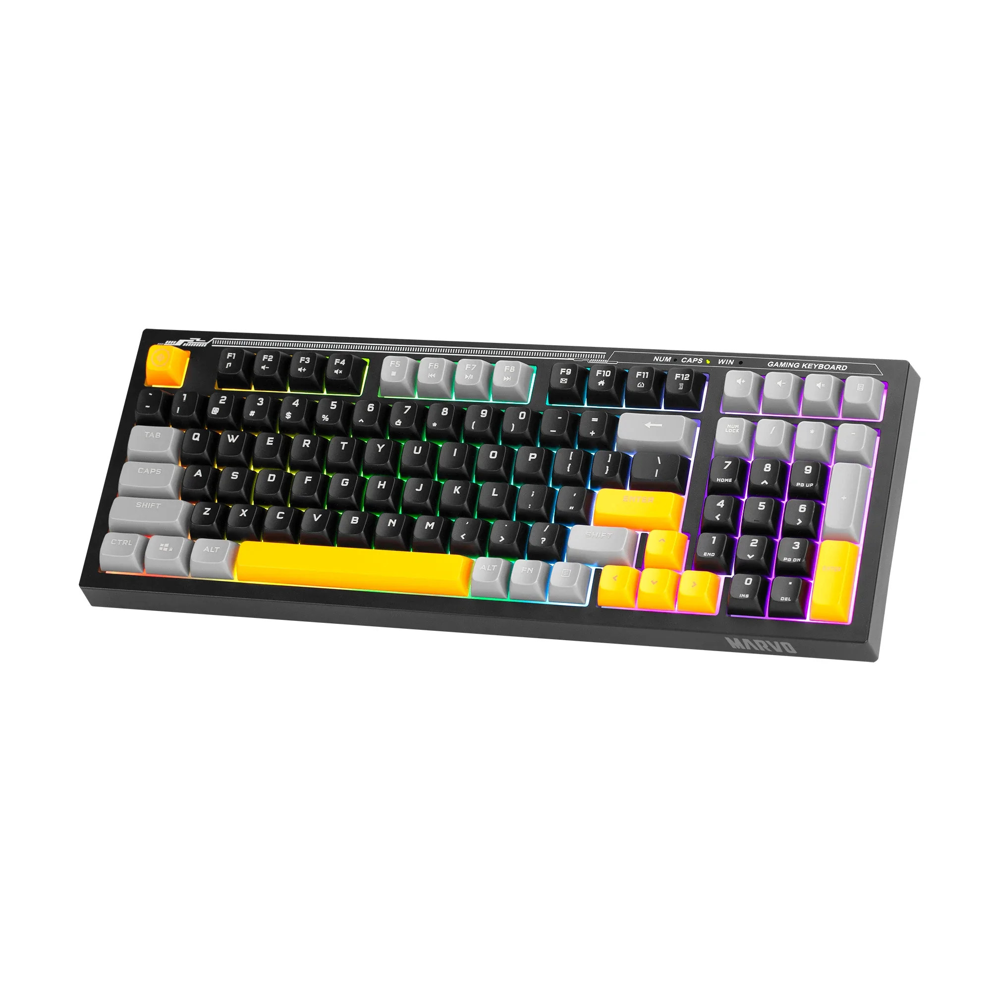 Marvo геймърска клавиатура Gaming Keyboard Soldat S50A - Rainbow, 98 keys - MARVO-K638A - Image 20