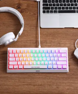 Marvo геймърска клавиатура Gaming Mechanical keyboard 61 keys TKL Hecate 61R WH – KG962G White – RED switches