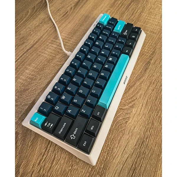 Marvo капачки за клавиатура Custom Keycap Set PBT, 104 keys, Dark Blue, Black, Cyan - MARVO-KP-01-BL - Image 333