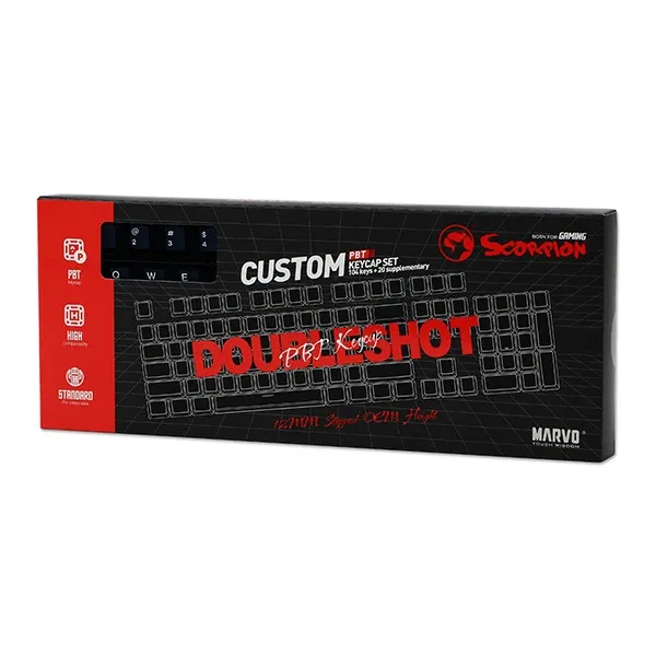 Marvo капачки за клавиатура Custom Keycap Set PBT, 104 keys, Dark Blue, Black, Cyan - MARVO-KP-01-BL - Image 300