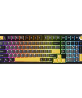 Marvo безжична механична геймърска клавиатура Wireless Gaming Mechanical keyboard Titan 98 - KG986W Black - Banana Crystal