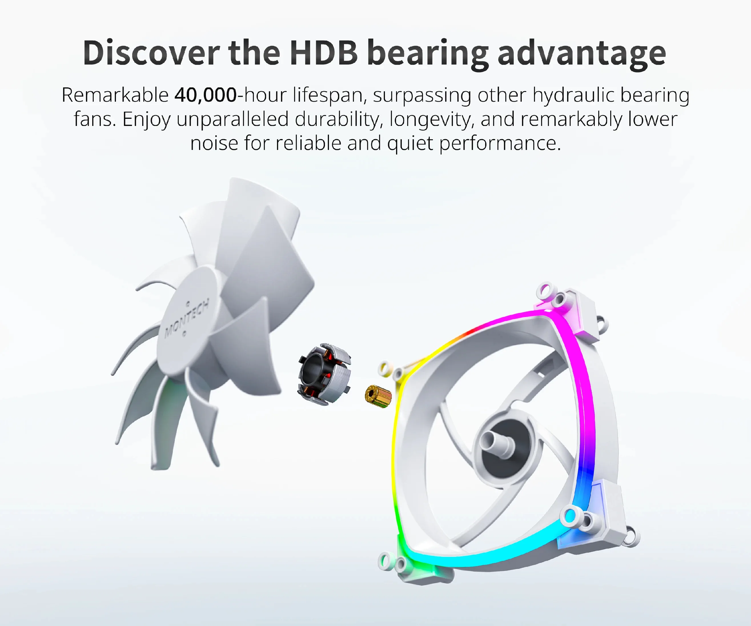 Montech вентилатор AX120 PWM, Fan 120mm, ARGB, White - Image 309