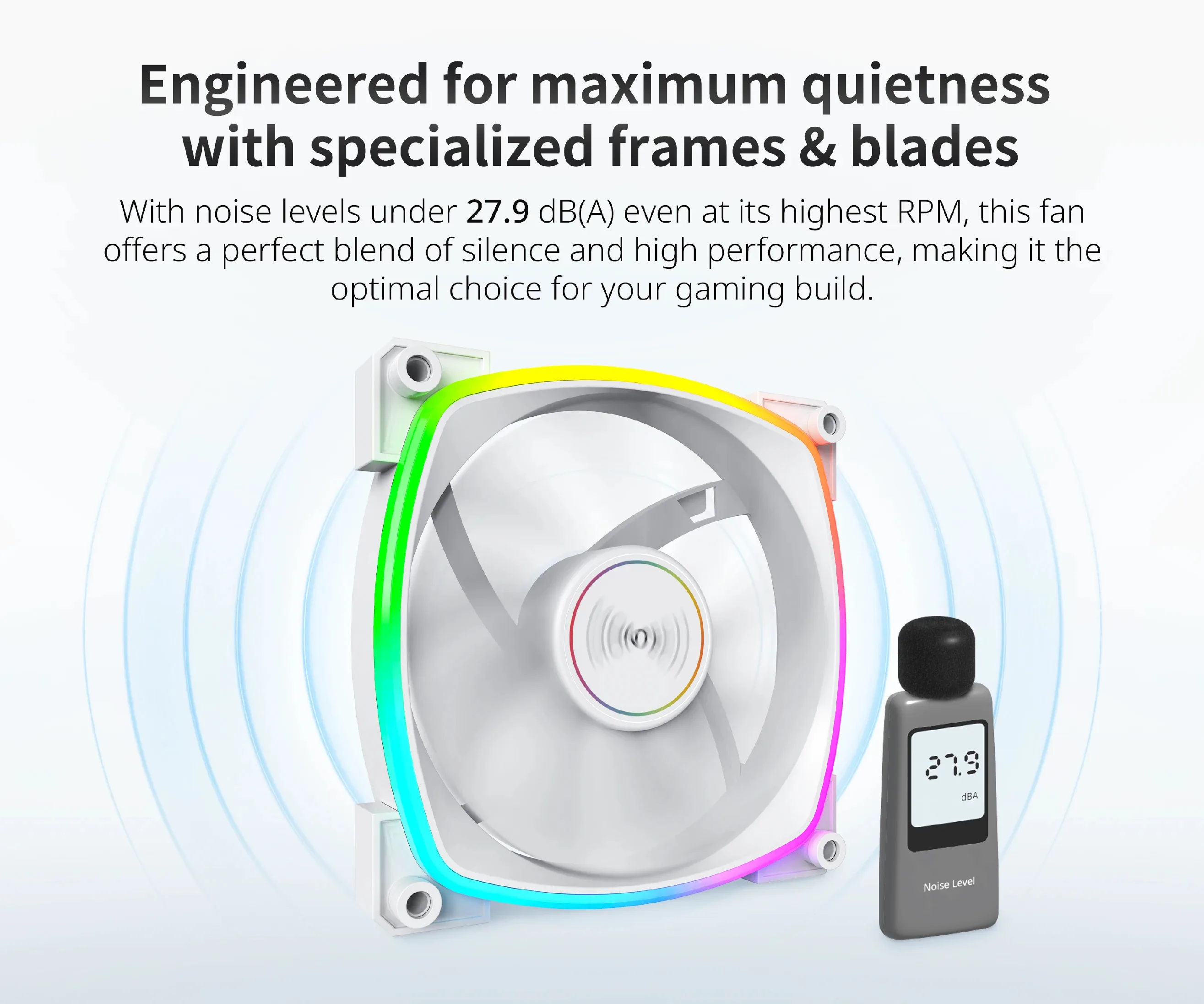 Montech вентилатор AX140 PWM, Fan 140mm, ARGB, White - Image 248