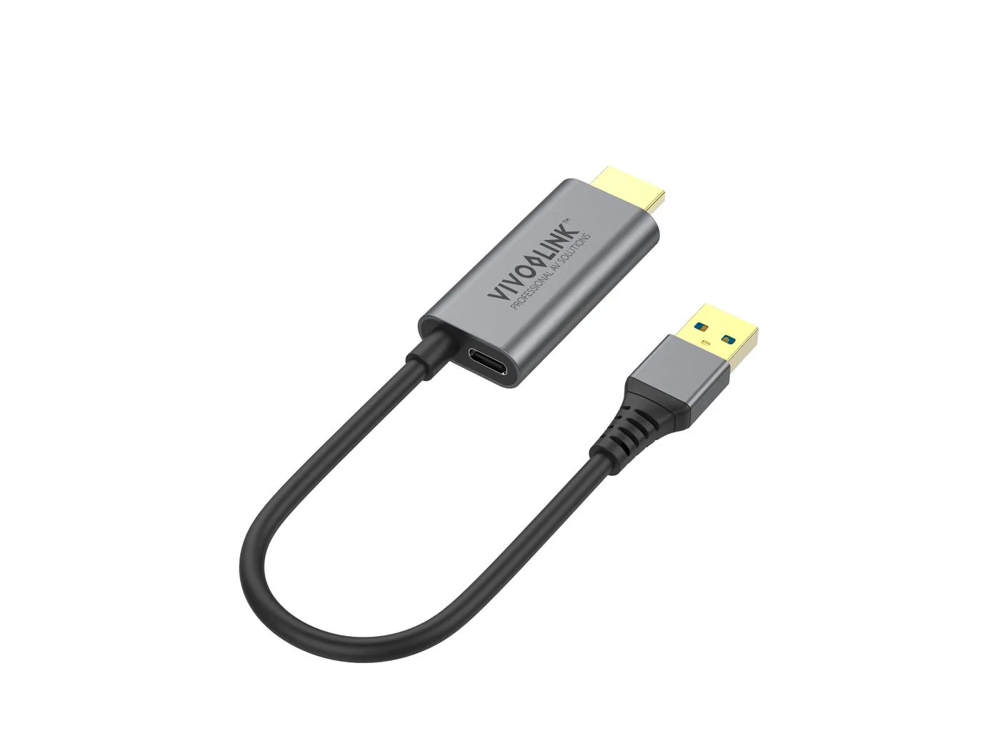 АДАПТЕР VIVOLINK HDMI & USB-A to USB-C - Black - PN PROADHDMI