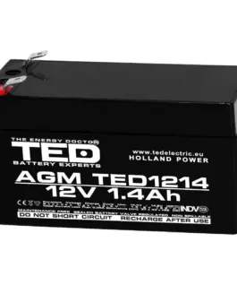 Оловна батерия TED ELECTRIC 12V / 1.4 Ah- 98/435/53 mm AGM