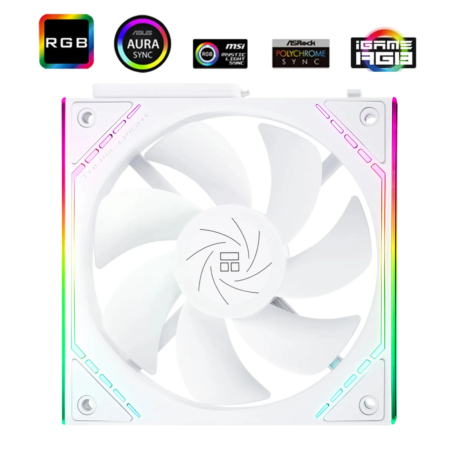Thermalright Комплект вентилатори Fan Pack 3-in-1 3x120mm - TL-M12QRW x 3 - White, Reverse, Infinity Mirror, Daisy-Chain, A-RGB - Image 23