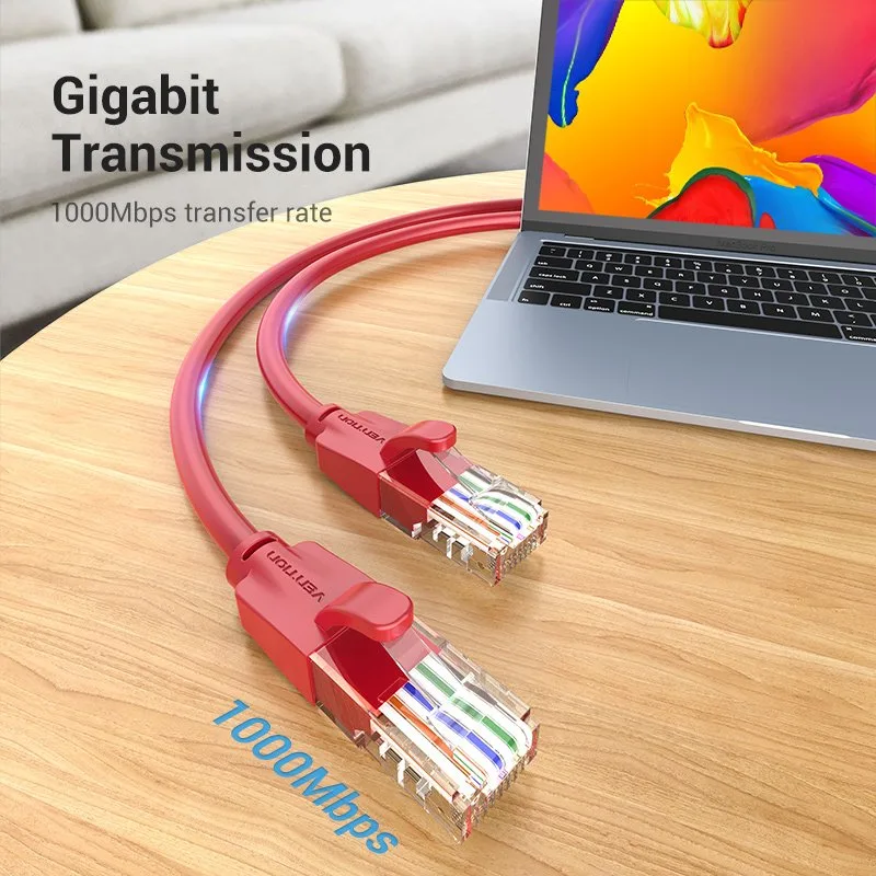 Vention Кабел LAN UTP Cat.6 Patch Cable - 1M Red - IBERF - Image 358