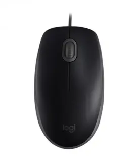 Безшумна оптична USB мишка Logitech B110 Black 910 005508
