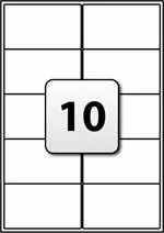 УНИВЕРСАЛНИ ЕТИКЕТИ - 991 mm x 570 mm - 10 броя на лист - 100 листа - PN BR7173 - OUTLET -