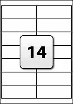 УНИВЕРСАЛНИ ЕТИКЕТИ - 1050 mm x 423 mm - 14 броя на лист - 100 листа - PN BR3653 - OUTLET -