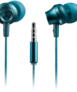 Alternative view of Слушалки CANYON Stereo earphones with microphone, metallic shell, 1.2M, blue-green