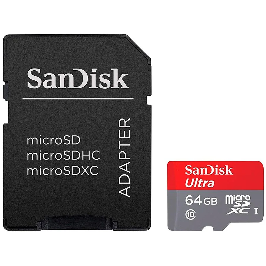 Карта памет SANDISK High Endurance microSDXC 64GB + SD Adapter - for dash cams & home monitoring up to 5000 Hours Full H