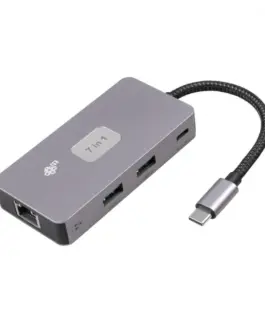 TB адаптер HUB USB C (7w1) HDMI USB SD/TF RJ45 (2500 Mbps) PD