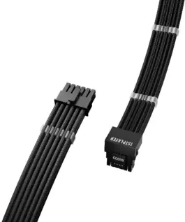 1stPlayer модулен кабел Custom Sleeved Modding Cable Black – PCIe 5.0 12VHPWR M/M –