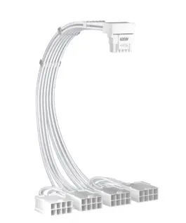 Alternative view of 1stPlayer удължителен кабел Custom Sleeved Modding Cable White - 4 x PCIe 8-pin to 12VHPWR - FM4-B-WH