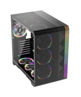 Alternative view of 1stPlayer кутия Case ATX - VT7-BK - USB-C, Mesh, A-RGB