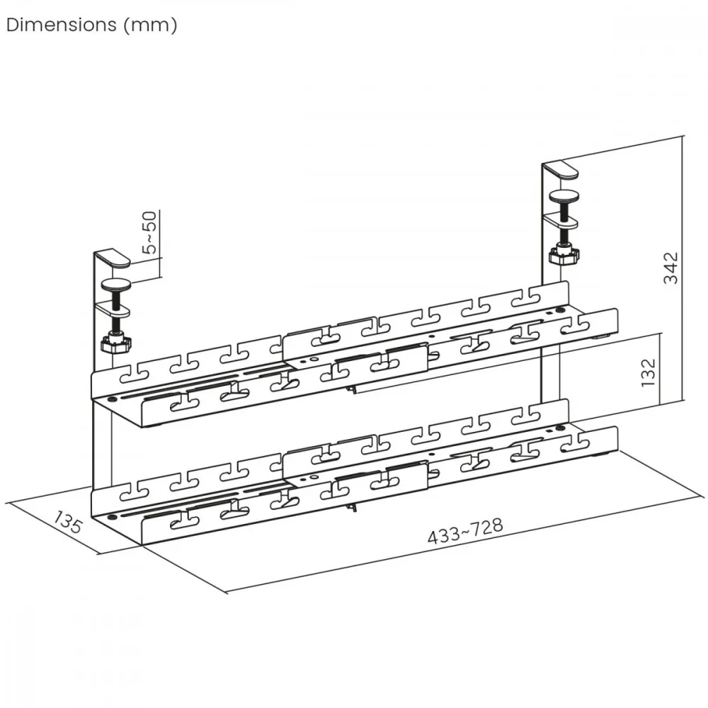 Maclean Under-desk кабел organi zer MC-102 B - Image 5
