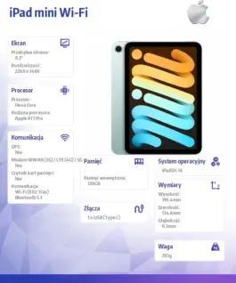 Alternative view of Apple iPad mini Wi-Fi 128GB Blue