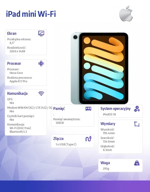 Apple iPad mini Wi-Fi 128GB Blue - Image 2