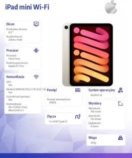 Alternative view of Apple iPad mini Wi-Fi 128GB Starlight