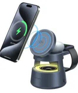 Alternative view of 4smarts зарядно docking station Aura Sound Qi2 сив