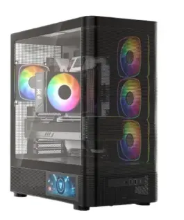 MODECOM кутия за компютър Volcano AQ400 ARGB MIDI черен